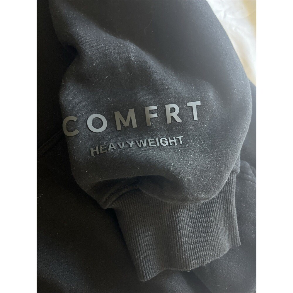 COMFRT Brand Viral Tranquil Heavyweight Hoodie Size L Black Cozy Soft Unisex - Picture 4 of 6